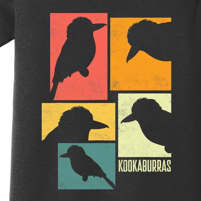 Kookaburra Birder Birdwatcher Ornithology Birds Silhouettes Baby Bodysuit