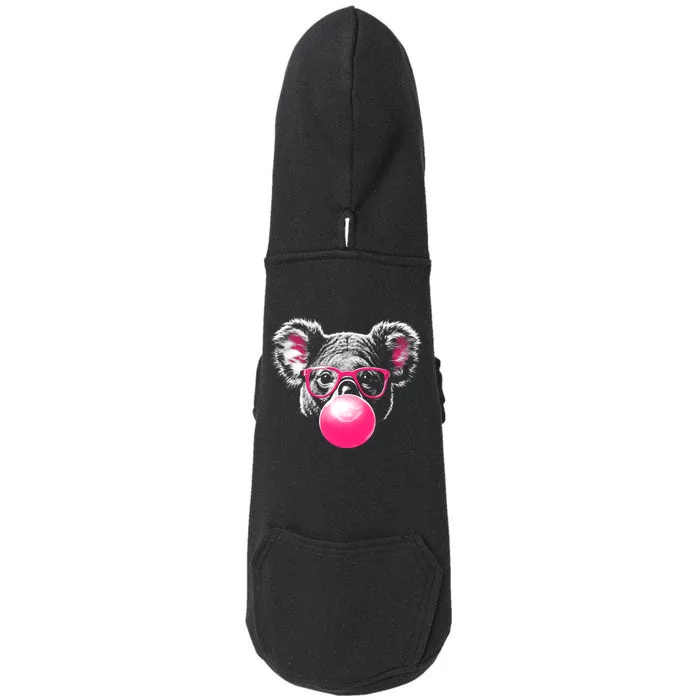 Koala Bear Blowing Bubblegum Doggie 3-End Fleece Hoodie