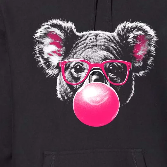 Koala Bear Blowing Bubblegum Premium Hoodie