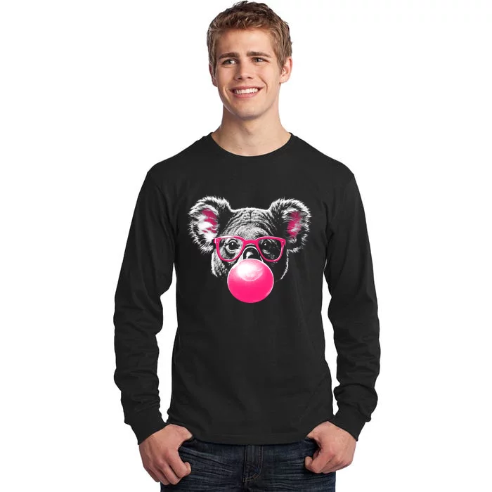 Koala Bear Blowing Bubblegum Tall Long Sleeve T-Shirt