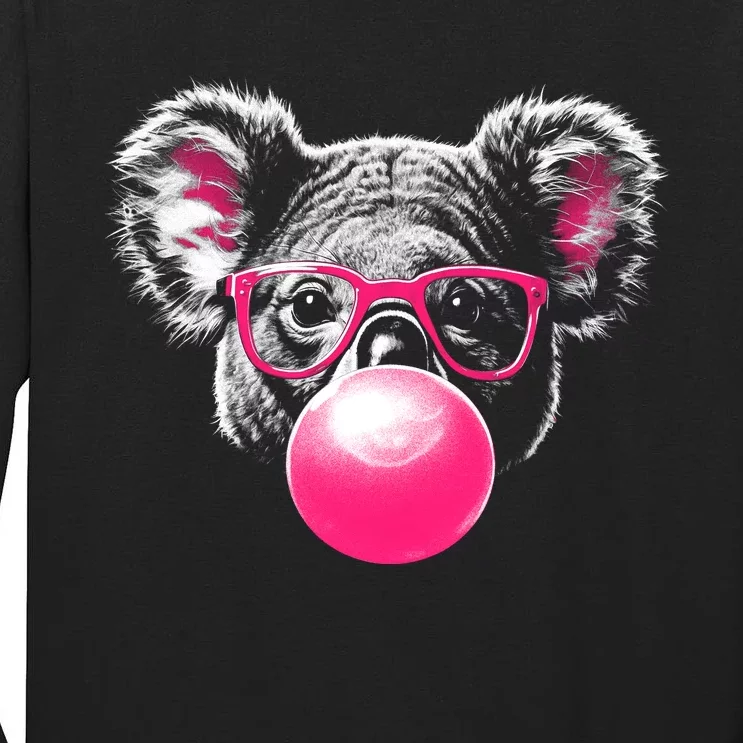 Koala Bear Blowing Bubblegum Tall Long Sleeve T-Shirt