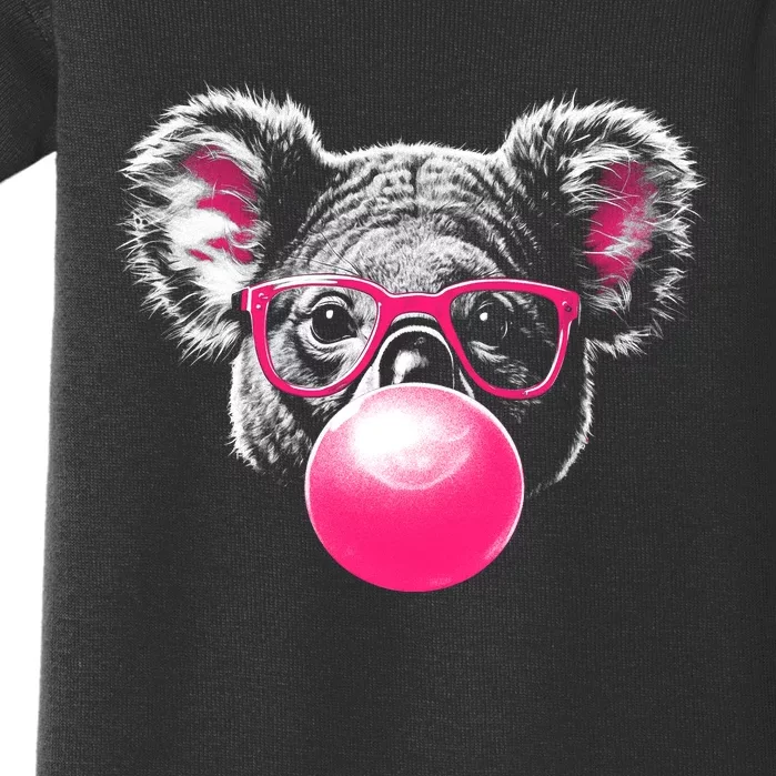 Koala Bear Blowing Bubblegum Baby Bodysuit