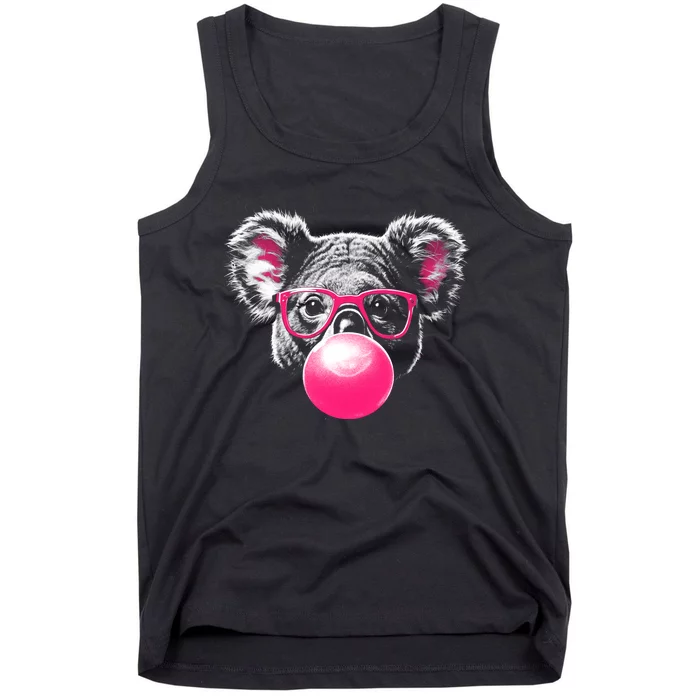 Koala Bear Blowing Bubblegum Tank Top