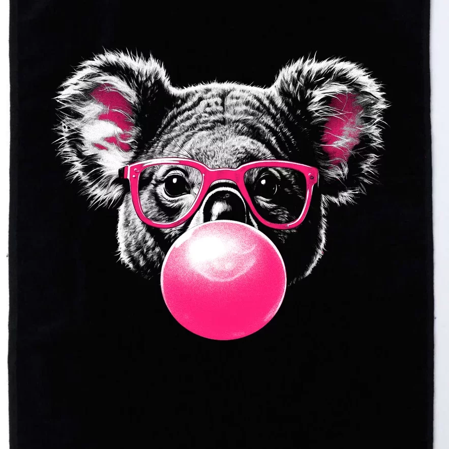 Koala Bear Blowing Bubblegum Platinum Collection Golf Towel