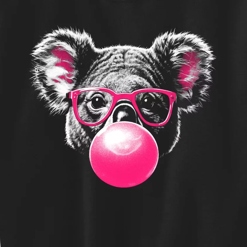 Koala Bear Blowing Bubblegum Kids Sweatshirt