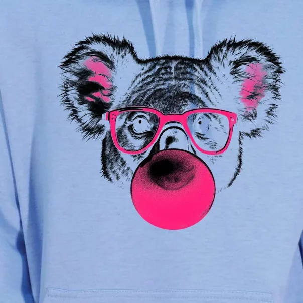 Koala Bear Blowing Bubblegum Unisex Surf Hoodie