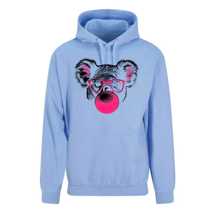 Koala Bear Blowing Bubblegum Unisex Surf Hoodie