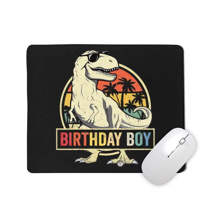 Kids Birthday Boy Dino T Rex Dinosaur Matching Family Mousepad