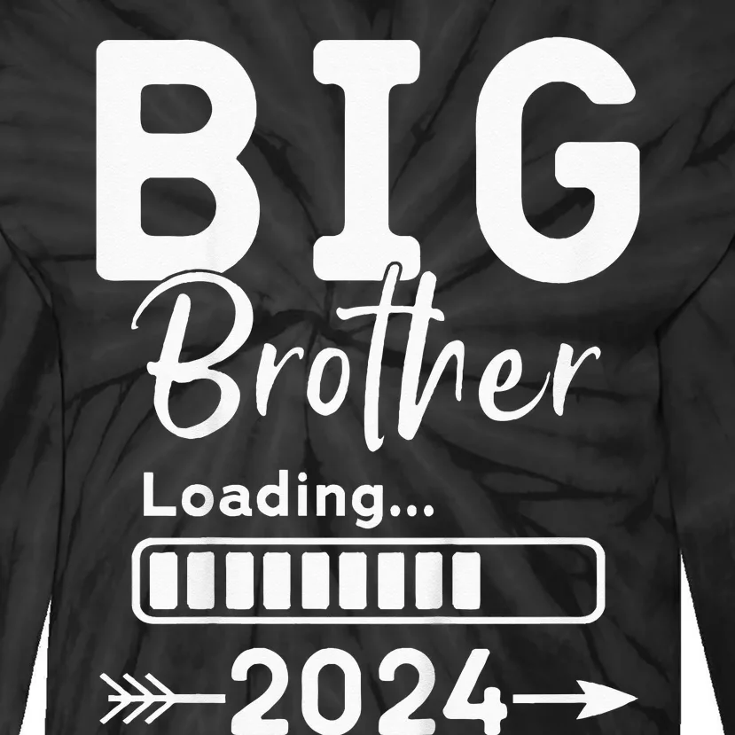 Kids Big Brother Loading 2024 Promoted To Big Brother 2024 Tie-Dye Long Sleeve Shirt