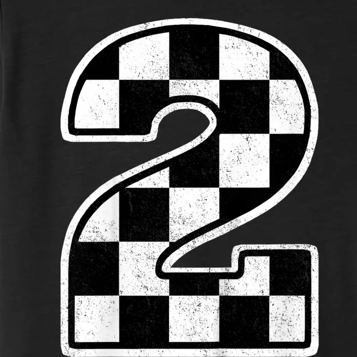 Kids Birthday Boy 2 Two Race Car 2nd Birthday Racing Car Flag ChromaSoft Performance T-Shirt