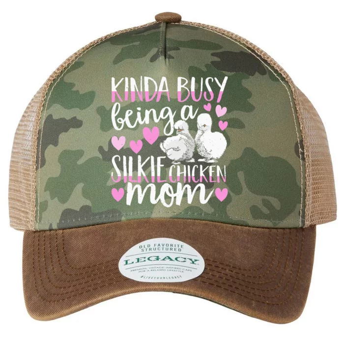 Kinda Busy Being A Silkie Chicken Mom Cute Silky Chicken Pet Legacy Tie Dye Trucker Hat