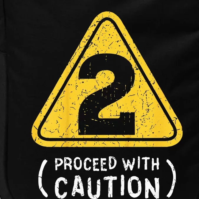 Kids Birthday Boy 2 Two Construction Sign 2nd Birthday Impact Tech Backpack