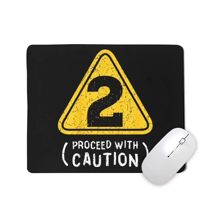 Kids Birthday Boy 2 Two Construction Sign 2nd Birthday Mousepad