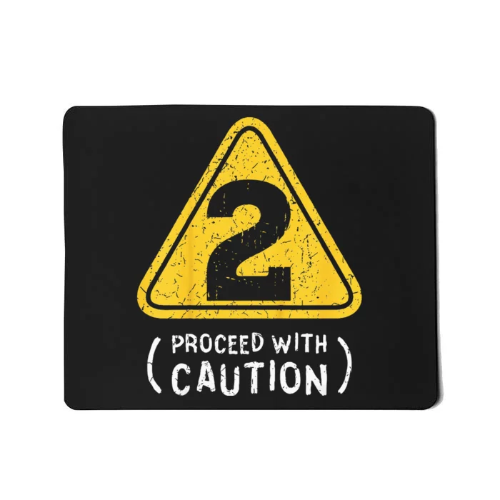 Kids Birthday Boy 2 Two Construction Sign 2nd Birthday Mousepad