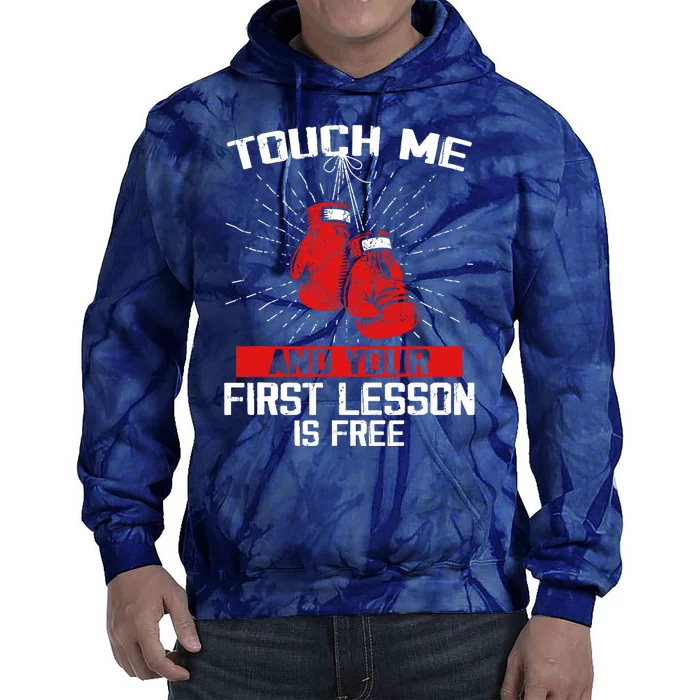 Kick Boxer Boxing Coach Funny Kick Boxing Lover Saying Tie Dye Hoodie