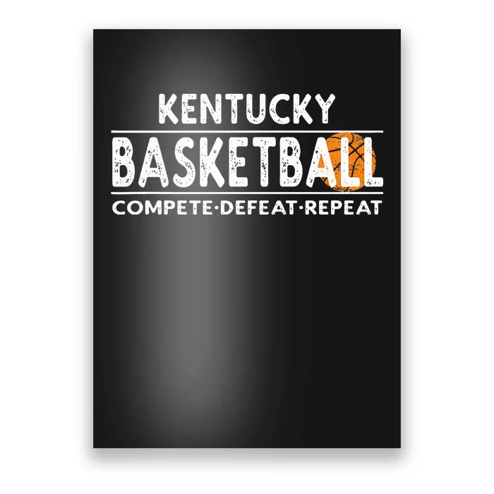 Kentucky Basketball Compete Defeat Repeat Poster