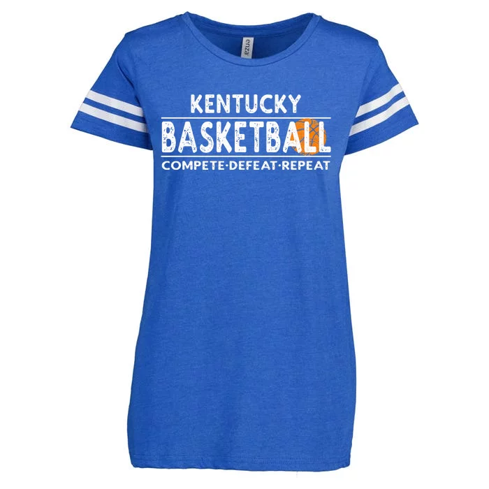 Kentucky Basketball Compete Defeat Repeat Enza Ladies Jersey Football T-Shirt