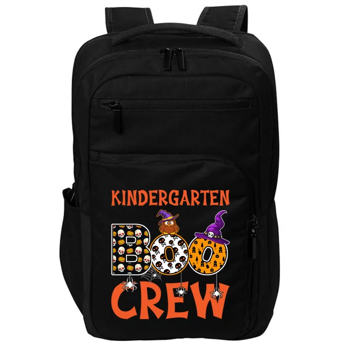 Kindergarten Boo Crew Kinder Spooky Halloween Teacher Meaningful Gift Impact Tech Backpack