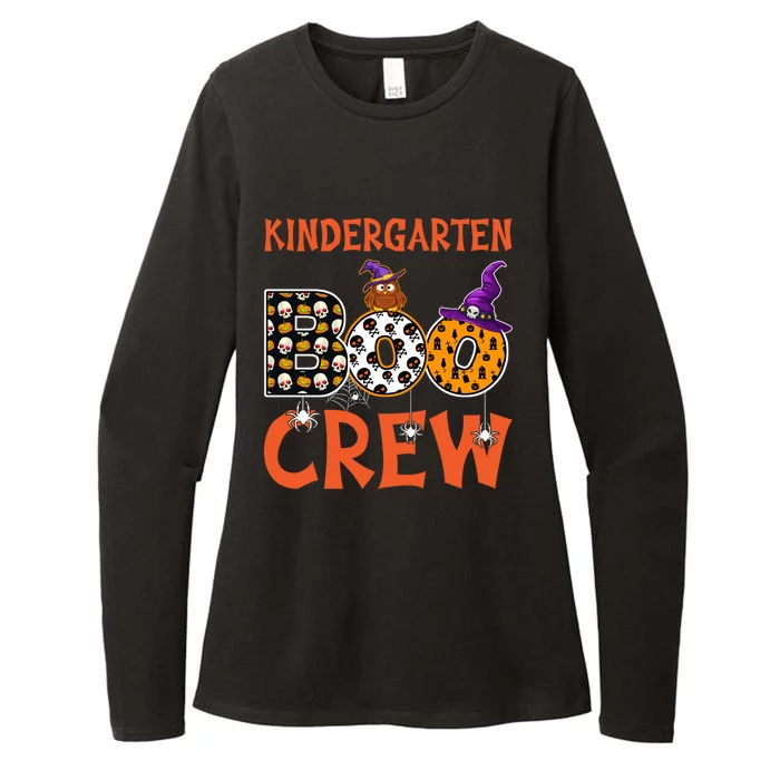 Kindergarten Boo Crew Kinder Spooky Halloween Teacher Meaningful Gift Womens CVC Long Sleeve Shirt