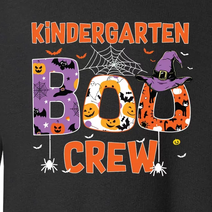 Kindergarten Boo Crew Teachers Students Halloween Costume Toddler Sweatshirt