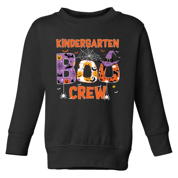 Kindergarten Boo Crew Teachers Students Halloween Costume Toddler Sweatshirt