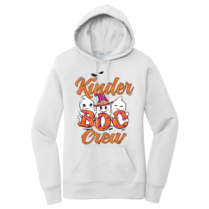 Kindergarten Boo Crew Kinder Crew Funny Teacher Halloween Women's Pullover Hoodie