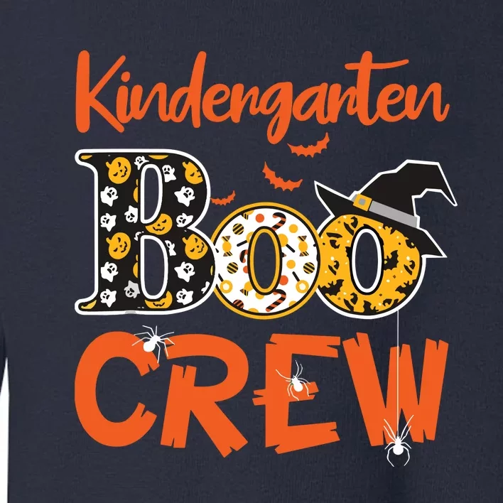 Kindergarten Boo Crew Teachers Students Halloween Costume Toddler Sweatshirt