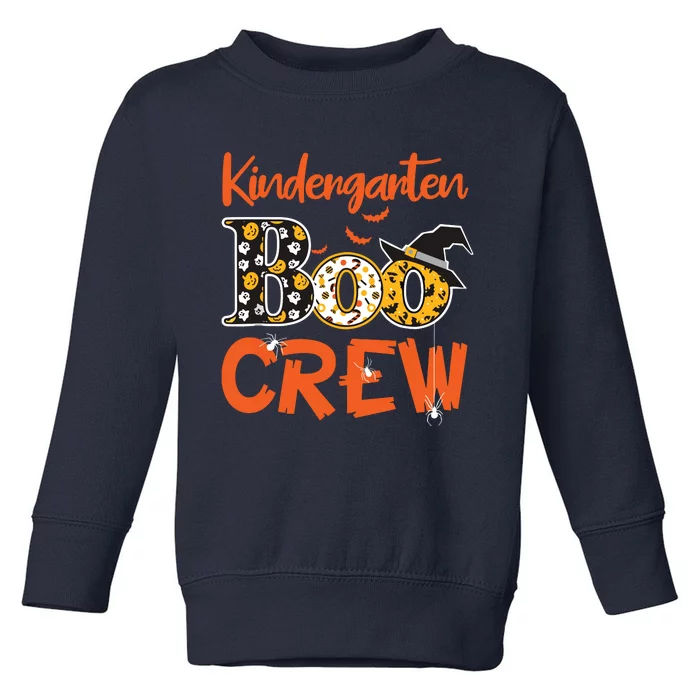 Kindergarten Boo Crew Teachers Students Halloween Costume Toddler Sweatshirt