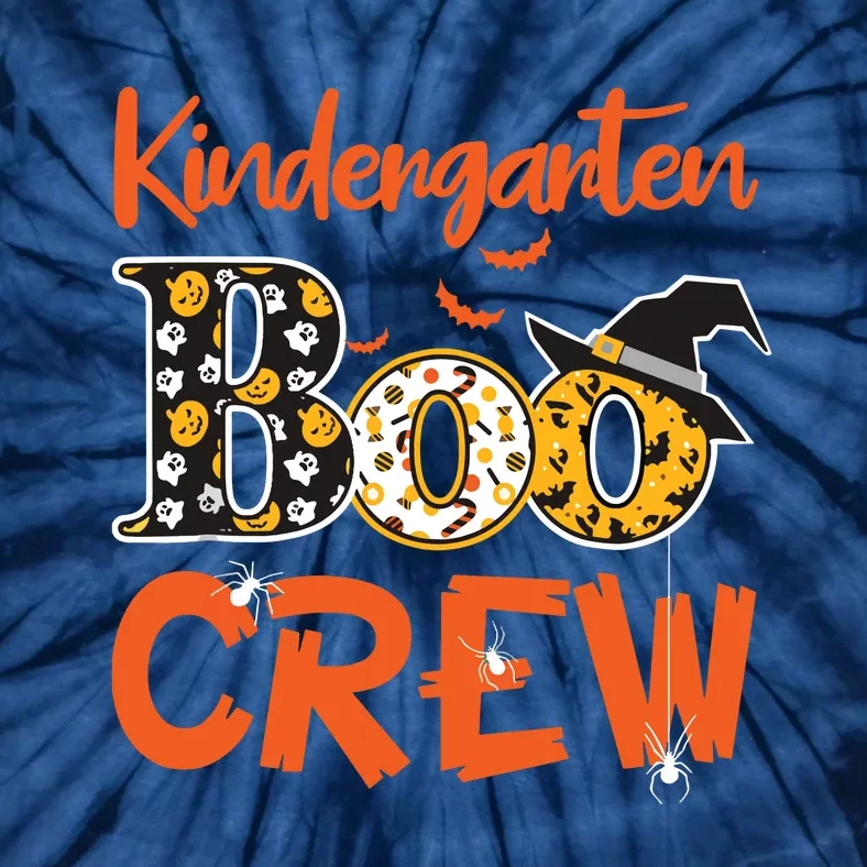 Kindergarten Boo Crew Teachers Students Halloween Costume Tie-Dye T-Shirt