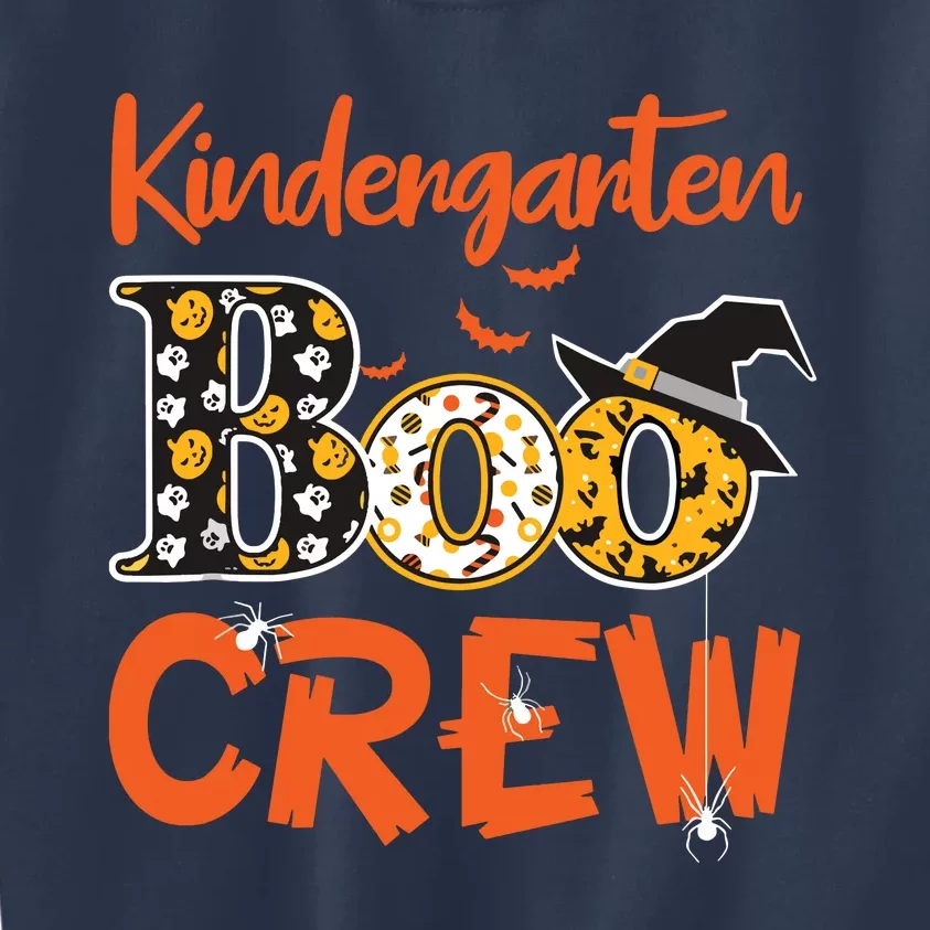 Kindergarten Boo Crew Teachers Students Halloween Costume Kids Sweatshirt