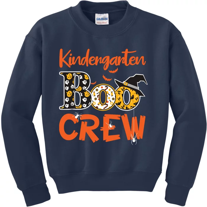 Kindergarten Boo Crew Teachers Students Halloween Costume Kids Sweatshirt