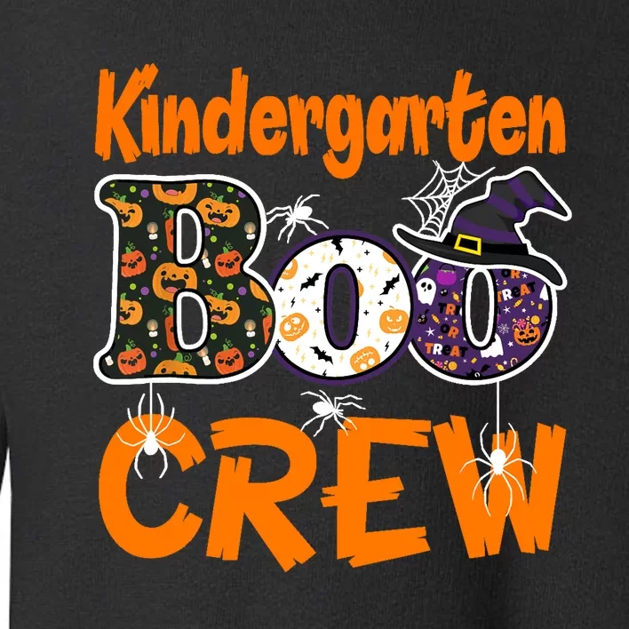 Kindergarten Boo Crew Teachers Students Halloween Costume Toddler Sweatshirt