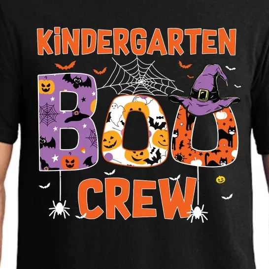 Kindergarten Boo Crew Teachers Students Halloween Costume Pajama Set