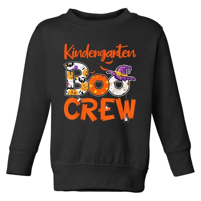 Kindergarten Boo Crew Teachers Students Halloween Costume Toddler Sweatshirt