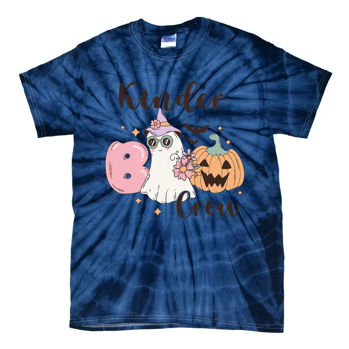 Kinder Boo Crew Kindergarten Boo Crew Kindergarten Halloween Tie-Dye T-Shirt