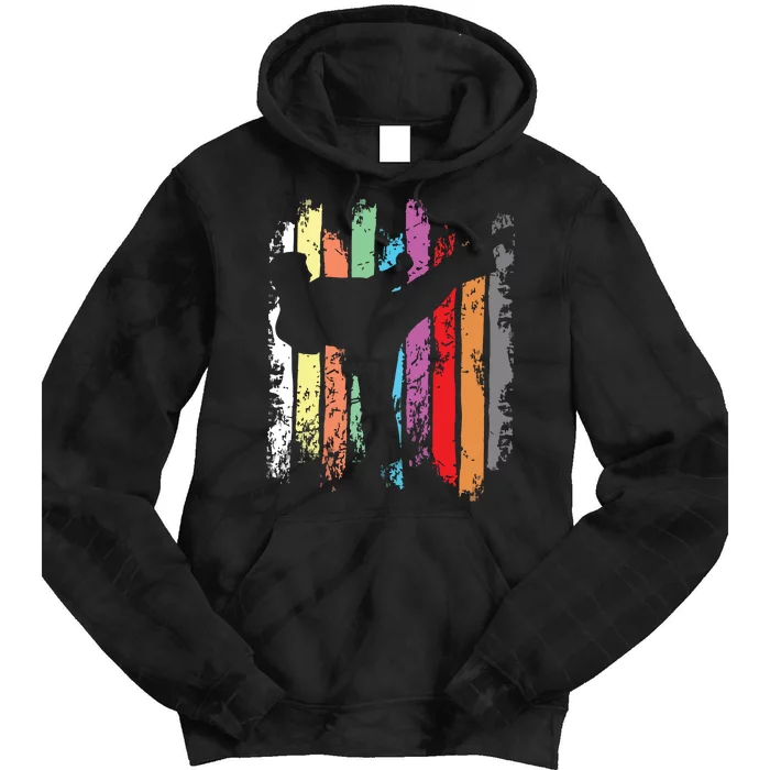 Karate Belt Colors Silhouette Tie Dye Hoodie