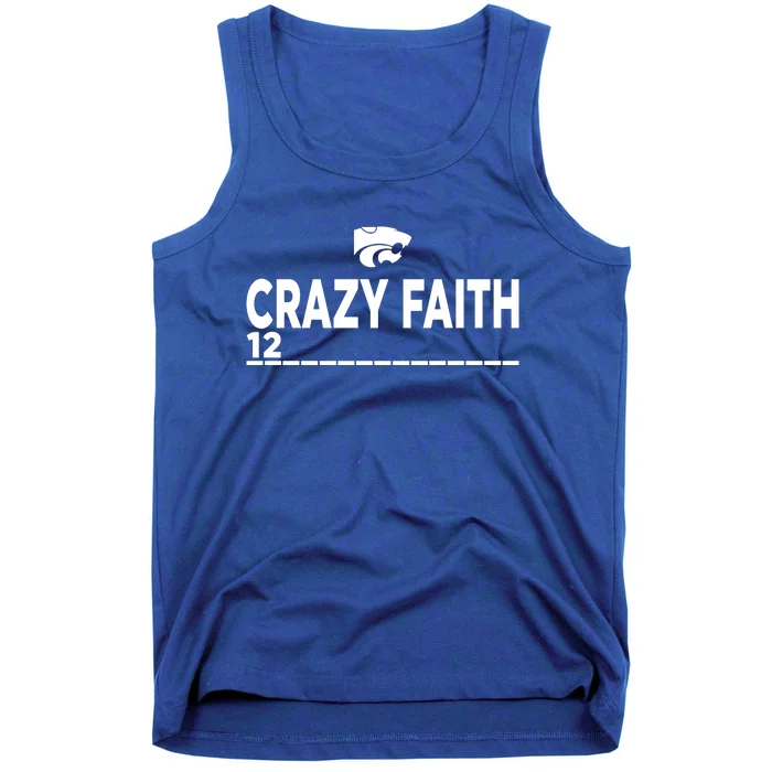 Kstate Basketball Crazy Faith 12 Tank Top