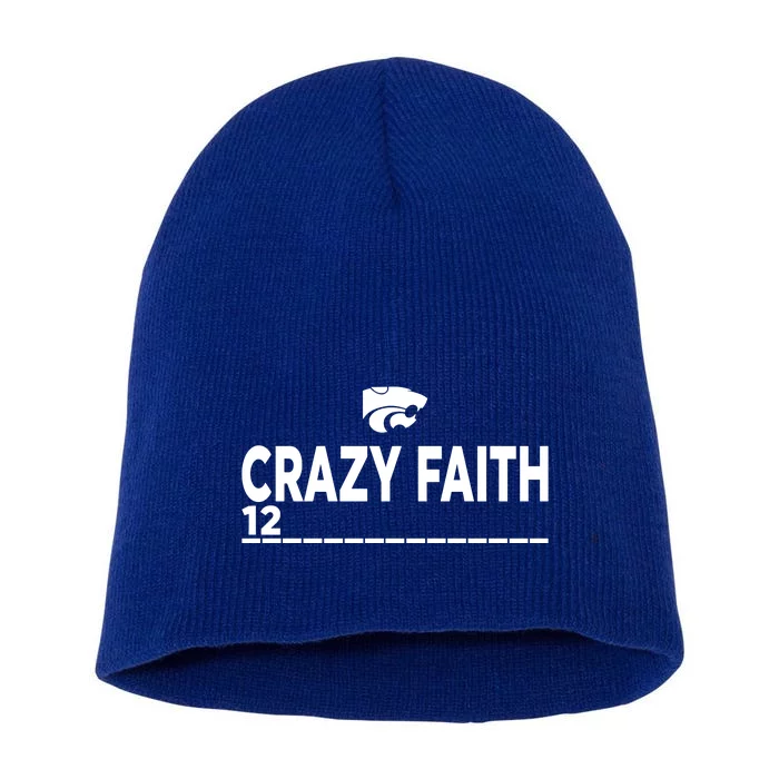 Kstate Basketball Crazy Faith 12 Short Acrylic Beanie