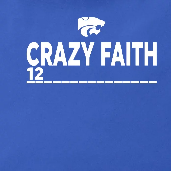 Kstate Basketball Crazy Faith 12 Zip Tote Bag