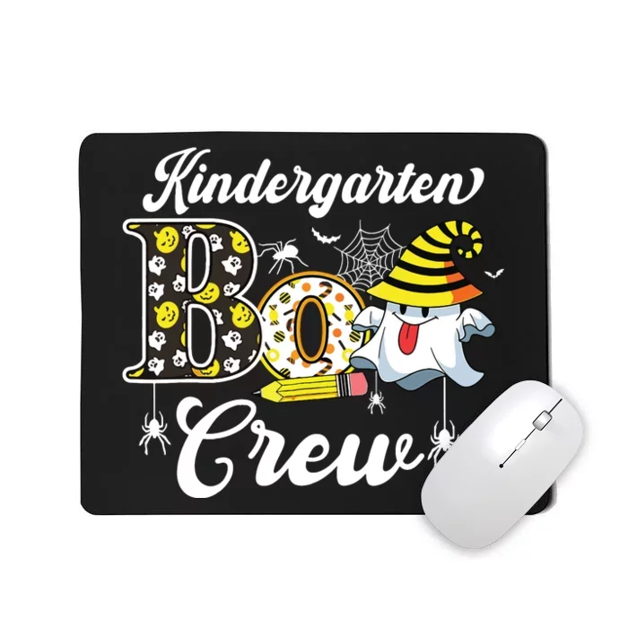 Kindergarten Boo Crew Cute Ghost Halloween Teacher Kids Gift Mousepad