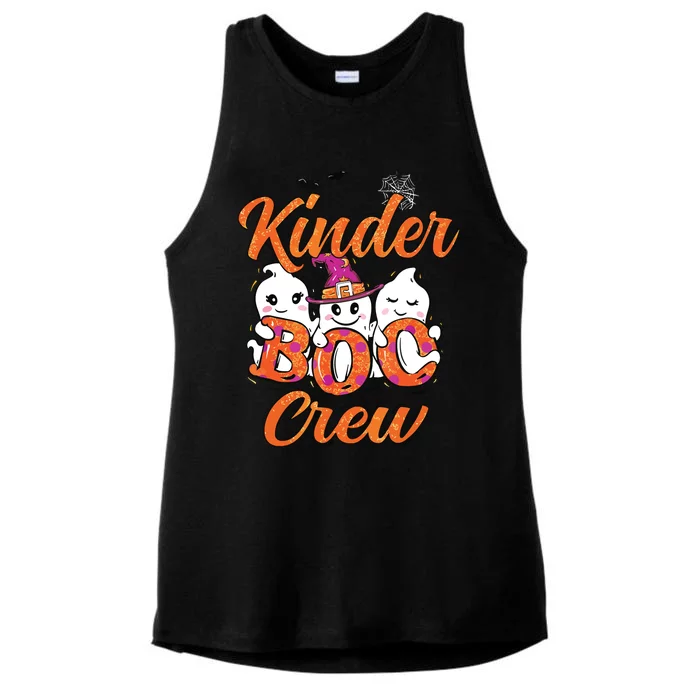 Kindergarten Boo Crew Kinder Crew Funny Teacher Halloween Ladies Tri-Blend Wicking Tank