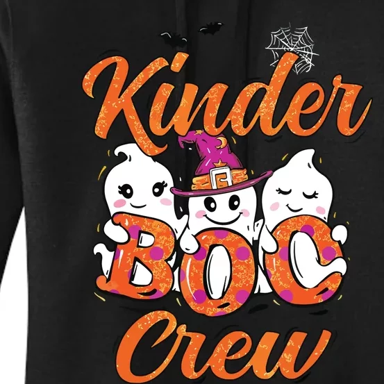 Kindergarten Boo Crew Kinder Crew Funny Teacher Halloween Women's Pullover Hoodie