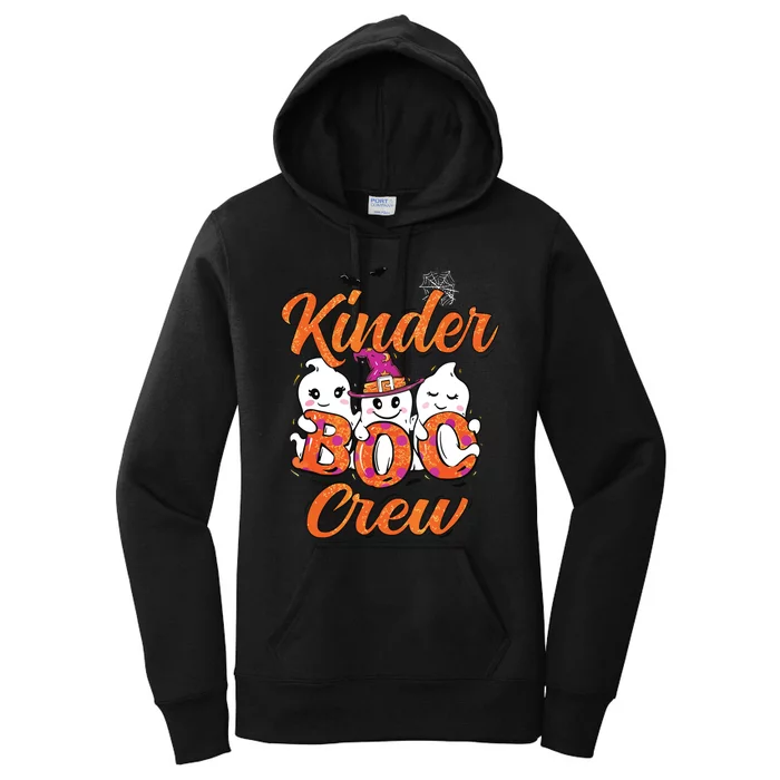 Kindergarten Boo Crew Kinder Crew Funny Teacher Halloween Women's Pullover Hoodie