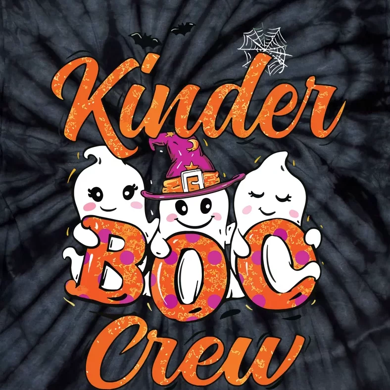 Kindergarten Boo Crew Kinder Crew Funny Teacher Halloween Tie-Dye T-Shirt