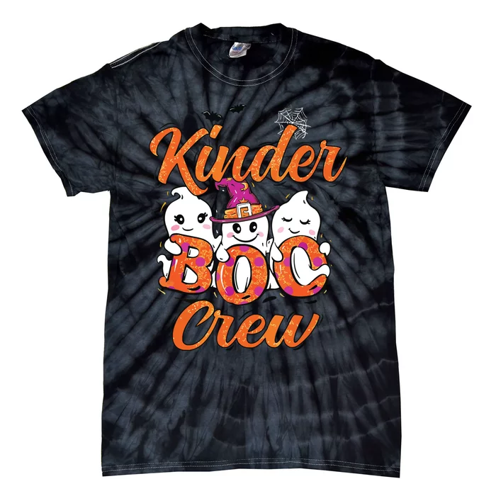 Kindergarten Boo Crew Kinder Crew Funny Teacher Halloween Tie-Dye T-Shirt