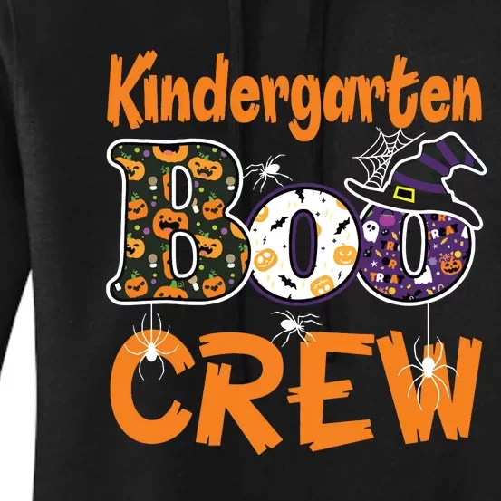 Kindergarten Boo Crew Teachers Students Halloween Costume Women's Pullover Hoodie