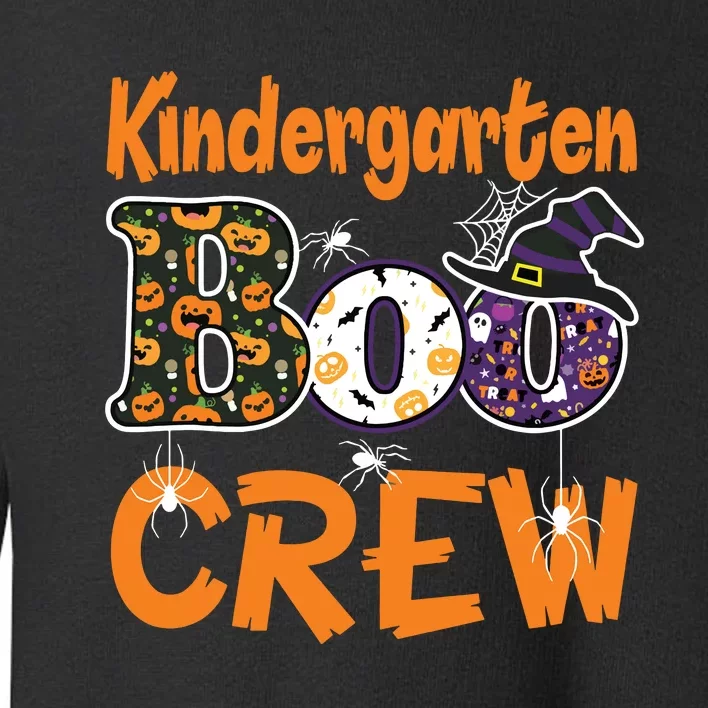 Kindergarten Boo Crew Teachers Students Halloween Costume Toddler Sweatshirt