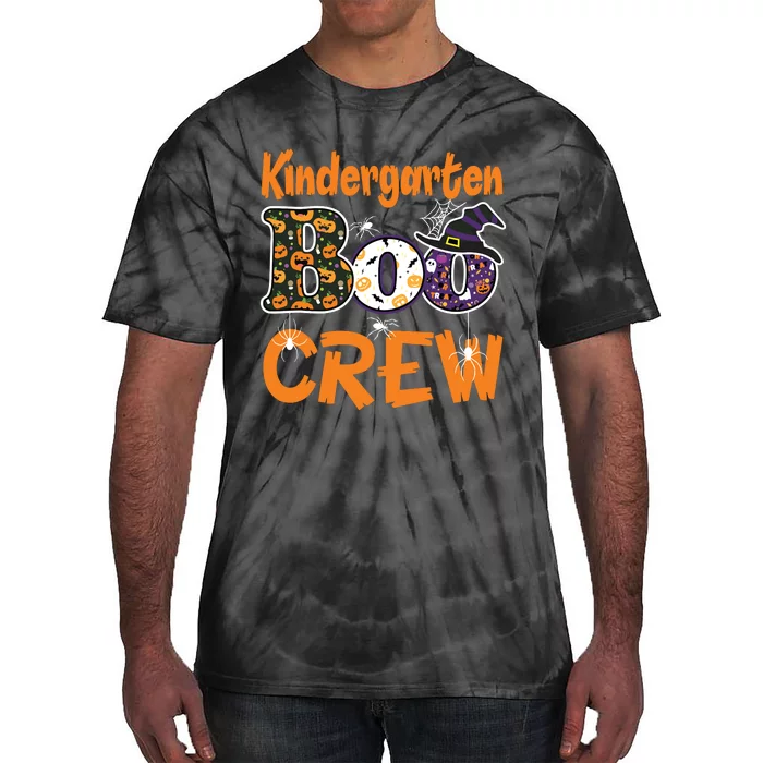 Kindergarten Boo Crew Teachers Students Halloween Costume Tie-Dye T-Shirt