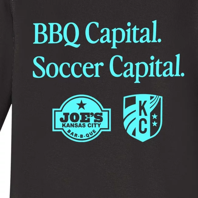 Kccurrent Bbq Capital Soccer Capital Baby Long Sleeve Bodysuit