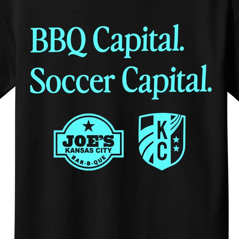 Kccurrent Bbq Capital Soccer Capital Kids T-Shirt